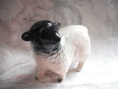 Porcelain Figurine Of Black Face Sheep By Unatheballooner On Etsy