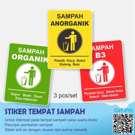 Jual Stiker Sampah Organik Anorganik B3 Shopee Indonesia