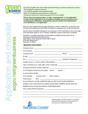 Fillable Online Scgov Application Form And Checklist Sarasota County