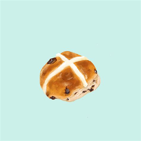 Hot Cross Bun Illustration
