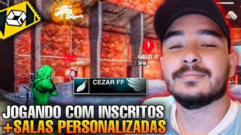 FREE FIRE AO VIVO JOGANDO INSCRITOS SALAS PERSONALIZADAS4X4 E X1