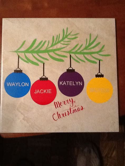 Christmas Tile Made With My Silhouette Christmas Vinyl Silhouette