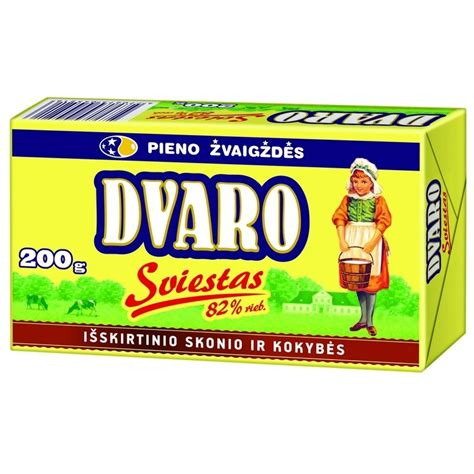 Sviestas Dvaro 82 Rieb200g Folija Aibės Maistas į Namus