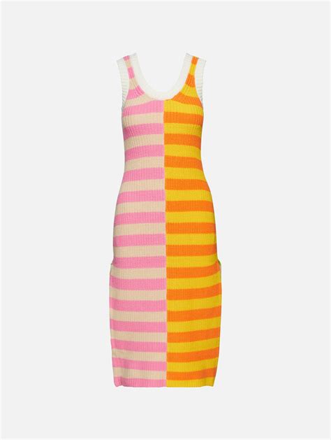 Buy Staud Seashore Dress Capri Stripe Multi At 75 Off Editorialist