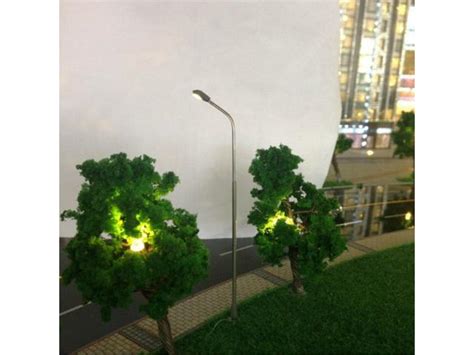 5pcs Model Railway Warm White HO Scale Lamps Post Street Light Single