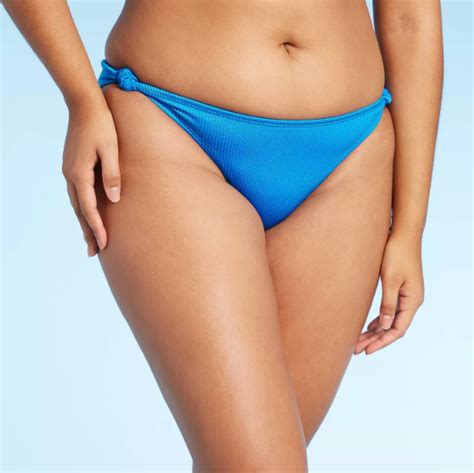 Junior S Ribbed Cheeky Bikini Bottom Xhilaration Blue S C297 EBay