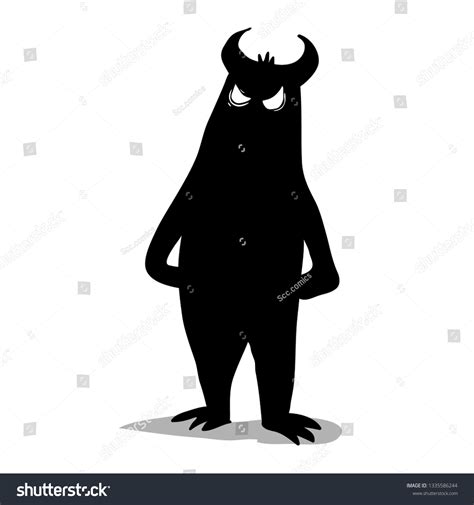 Spooky Scary Monster Shadow Stock Vector (Royalty Free) 1335586244 ...