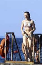 Lily Collins In Bikini At A Beach In Ischia Hawtcelebs