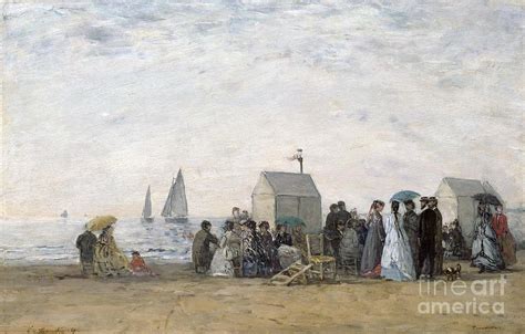 The Beach At Trouville Painting By Eugene Louis Boudin Pixels