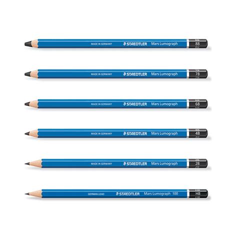 Staedtler Mars Lumograph 100 G6 Premium Quality Pencil Set Of 6 8bhb