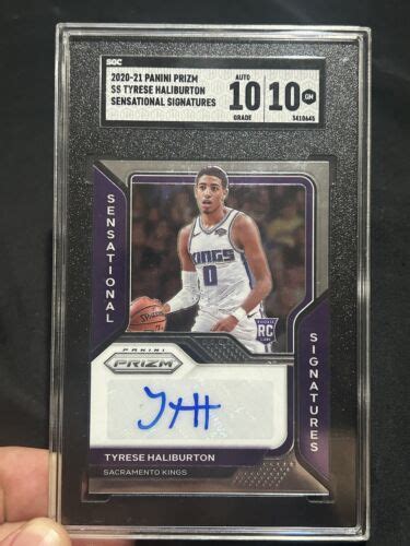 2020 21 Panini Prizm Tyrese Haliburton Rookie Signatures Autograph EBay