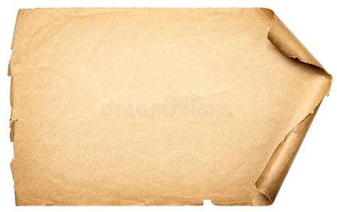 Ancient Scroll Isolated On White Background Texture Of Paper