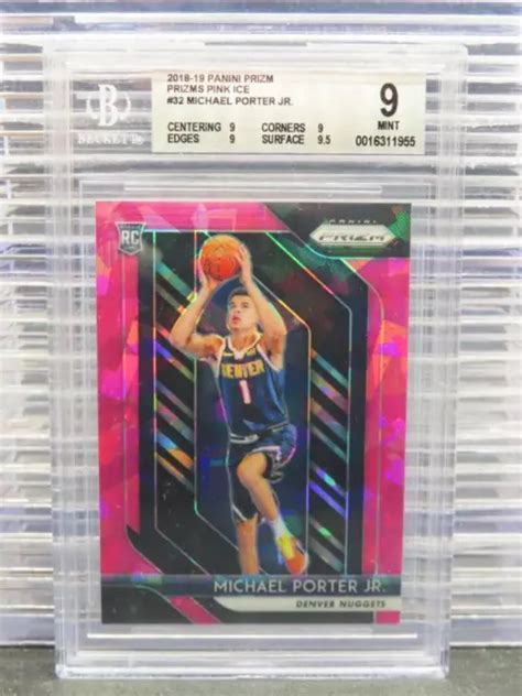 Panini Prizm Michael Porter Jr Rosa Ice Prizm Rookie Rc Bgs