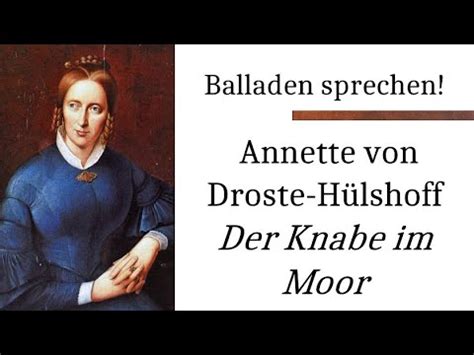 Annette von Droste Hülshoff Der Knabe im Moor Ballade der Woche 11