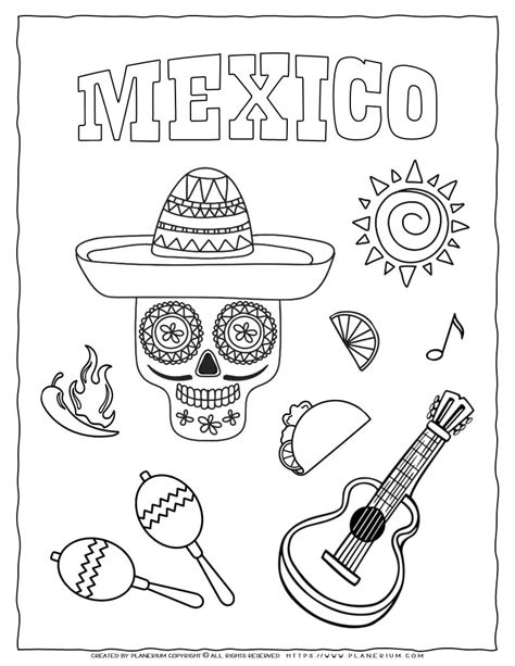 Mexico And Coloring Pages