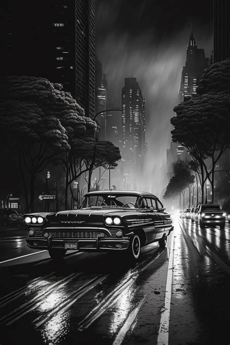 Wall Art Print | Chevrolet Impala, Black & White Poster | Europosters