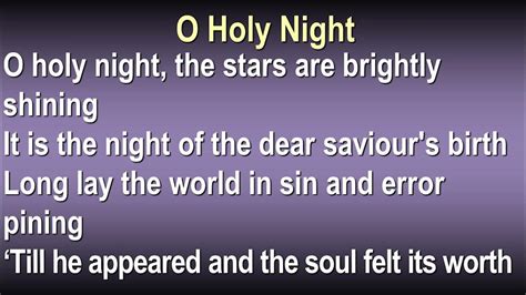 O Holy Night Sing Along Practice Youtube