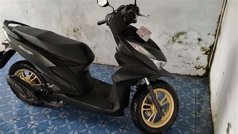 Modifikasi Honda Beat Fi Deluxe 2021 Pake Velg Ring 12 Velg Scoopy