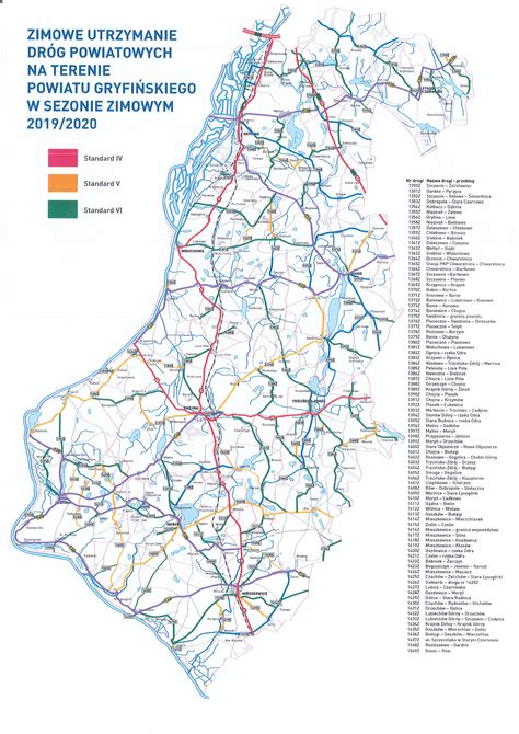 Mapa dróg powiatowych Witamy w Cedyni