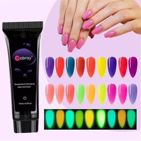 Polygel Decoraci N U As Cambio Color Manicure Temperatura Universo En