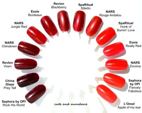 Nail Polish Color Names Essie Nail Polish Colors Types Of Nail Polish