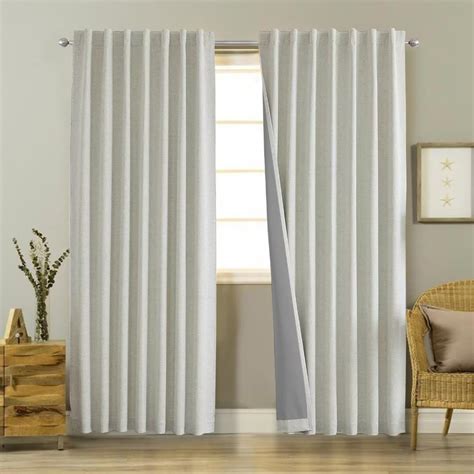 Joydeco Cortinas Opacas Lino 243cm 2 Paneles Beige Paga Hasta 24 Meses