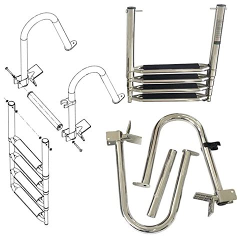 Bootsleiter Klappbar Edelstahl Stufen Heckmontage