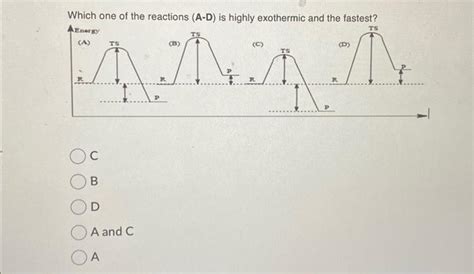 Solved Which One Of The Reactions A D Is Highly Exothermic Chegg