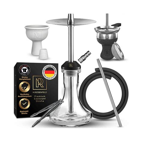 M Rosenfeld Premium Edelstahl Shisha Set Komplett