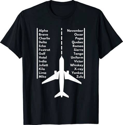 Hilarious Pilot And Aviation Airplane Tee Phonetic Alphabet Gift