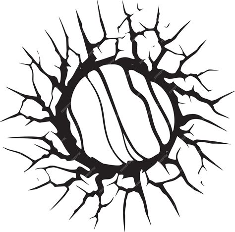 Doodle Fractures Black Logo Vector Symbol Splintered Lines Hand Drawn