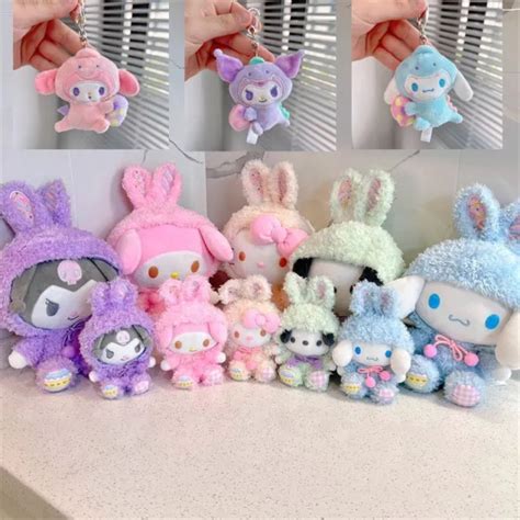 Cinnamoroll Plush Toy Keychain Cartoon Gift My Melody Kuromi Sanrio