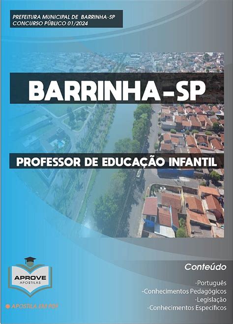 APOSTILA BARRINHA PROFESSOR DE EDUCAÇÃO INFANTIL Aprove Apostilas