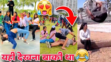 2023 Flips In Public Girls Reactions😍🌹 Cute Girls Flips Reaction ️