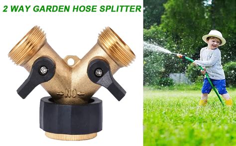 Hydrogarden Hose Splitter Way Heavy Duty Brass Garden Hose Connector