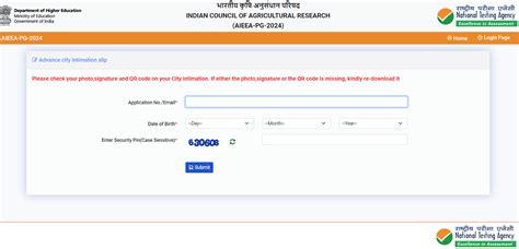 Icar Aieea Pg 2024 Exam City Slip Released Exam On June 29 Get Direct