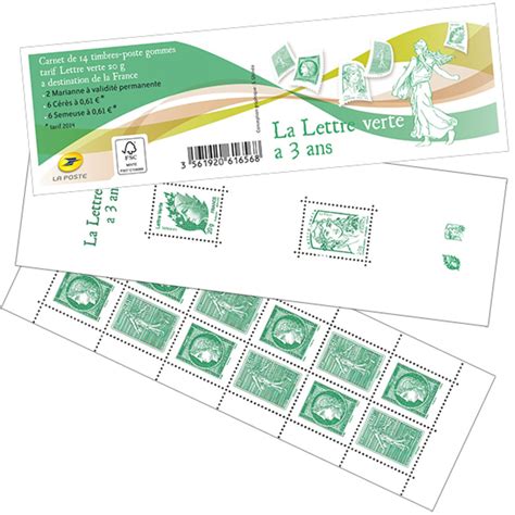 Carnet La Lettre Verte A 3 Ans La Poste