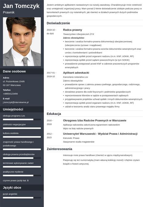 Profesjonalne Cv Wz R Jak Napisa Szablon W