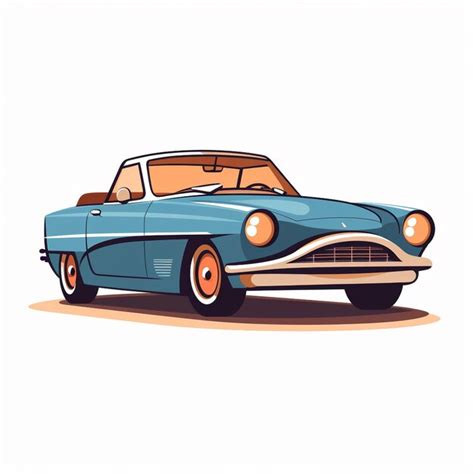 Premium AI Image Time Capsules On Wheels Vintage Car Illustrations