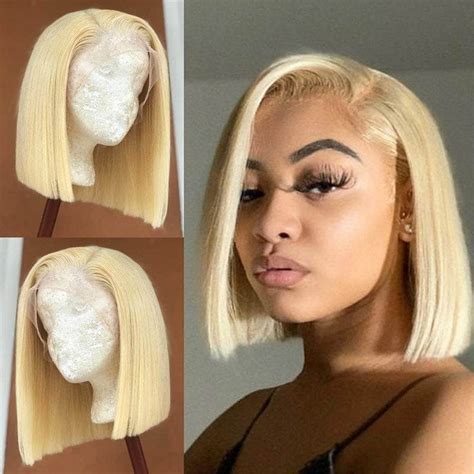 Hot T Part Frontal 613 Honey Blonde Bob Virgin Human Hair