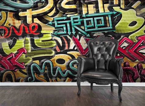 3d Graffiti Wall Mural Wallpaper 127