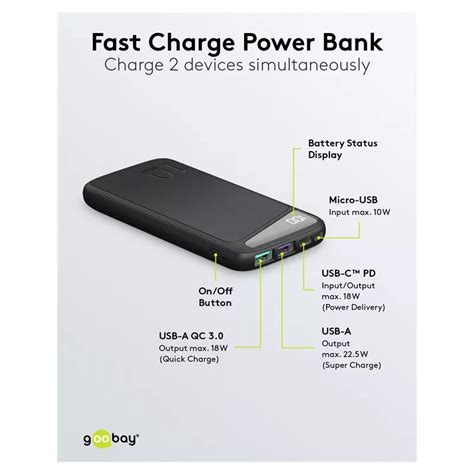 Schnelllade Powerbank Mah Usb C Pd Qc