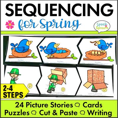 Spring Sequencing Activities With Story Retell And Writing Speech