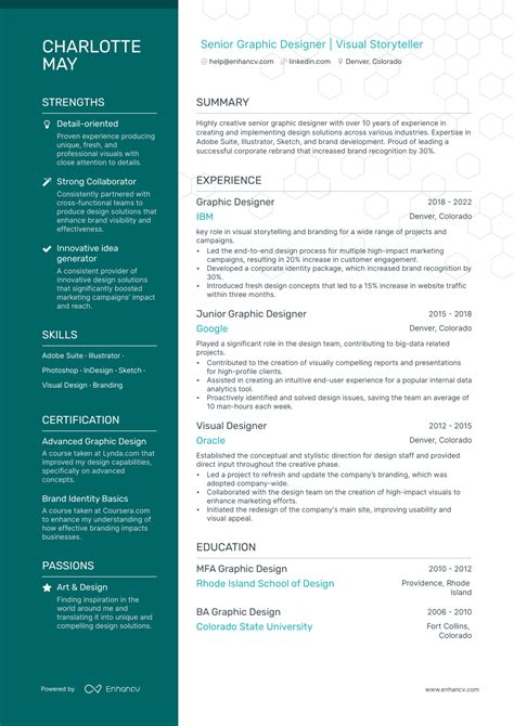 Great Graphic Designer Resumes