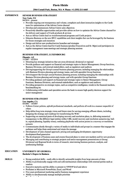 Business Strategist Resume Samples Velvet Jobs