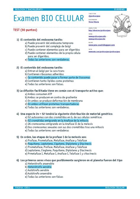 Preguntas Y Respuestas De Biologia Celular Y Molecular Descargar Pdf