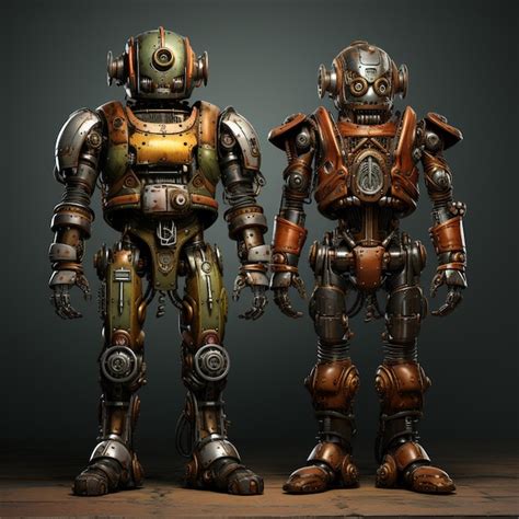 Premium Photo | Steampunk Robots