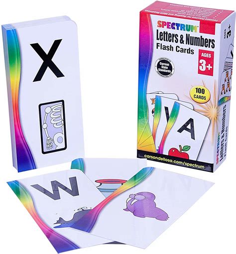 Spectrum Letras Y N Meros Flash Cards Tarjetas Para