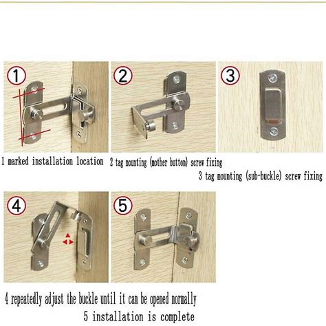 Loquets Et Verrous 90 Degrs Angle Acier Inoxydable Droite Ouvert