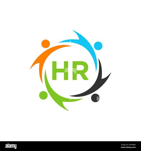 Charity Logo Template On Letter Hr Initial Unity Foundation Human Logo